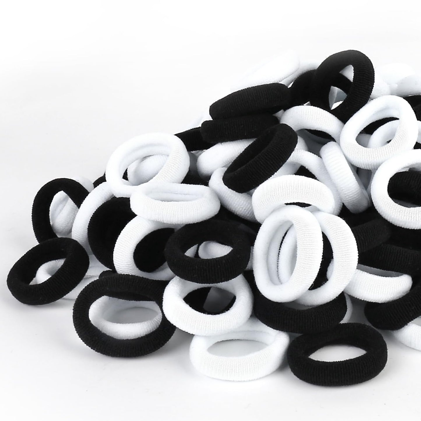 Qarwayoc Small Girls Hair Ties, Baby Toddler Hair Bands, Cotton Kids Hair Ponytail Holders No Damage And Mini Baby Elastic Holde