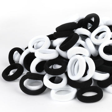 Qarwayoc Small Girls Hair Ties, Baby Toddler Hair Bands, Cotton Kids Hair Ponytail Holders No Damage And Mini Baby Elastic Holde