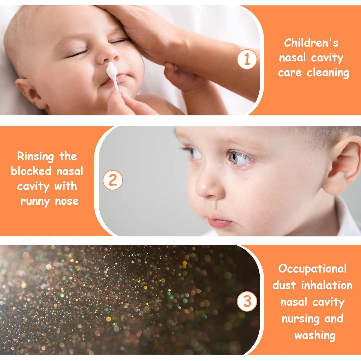 Vicloon Baby Nasal Irrigator, 6Pcs Nasal Syringe For Baby, Syringe Nasal Irrigator With Cleanable And Reusable Silicone Nasal Su