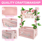 Wooden Baby Shower Crate Closet, Baby Storage Crate Hamper With Handle, Garland And 10 Clothes Hangers, Baby Shower Gifts Basket