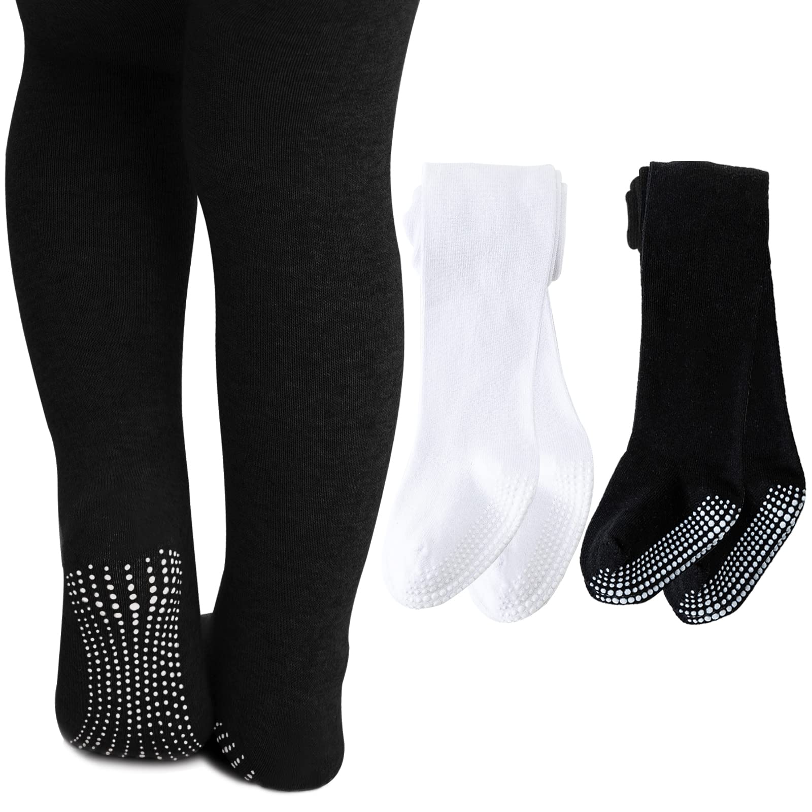 Baby Girl Tights Non Slip Baby Tights 0-3 Months Girl Warm Cotton Leggings Seamless Pantyhose Non-Skid Grip For Newborn Infant 2