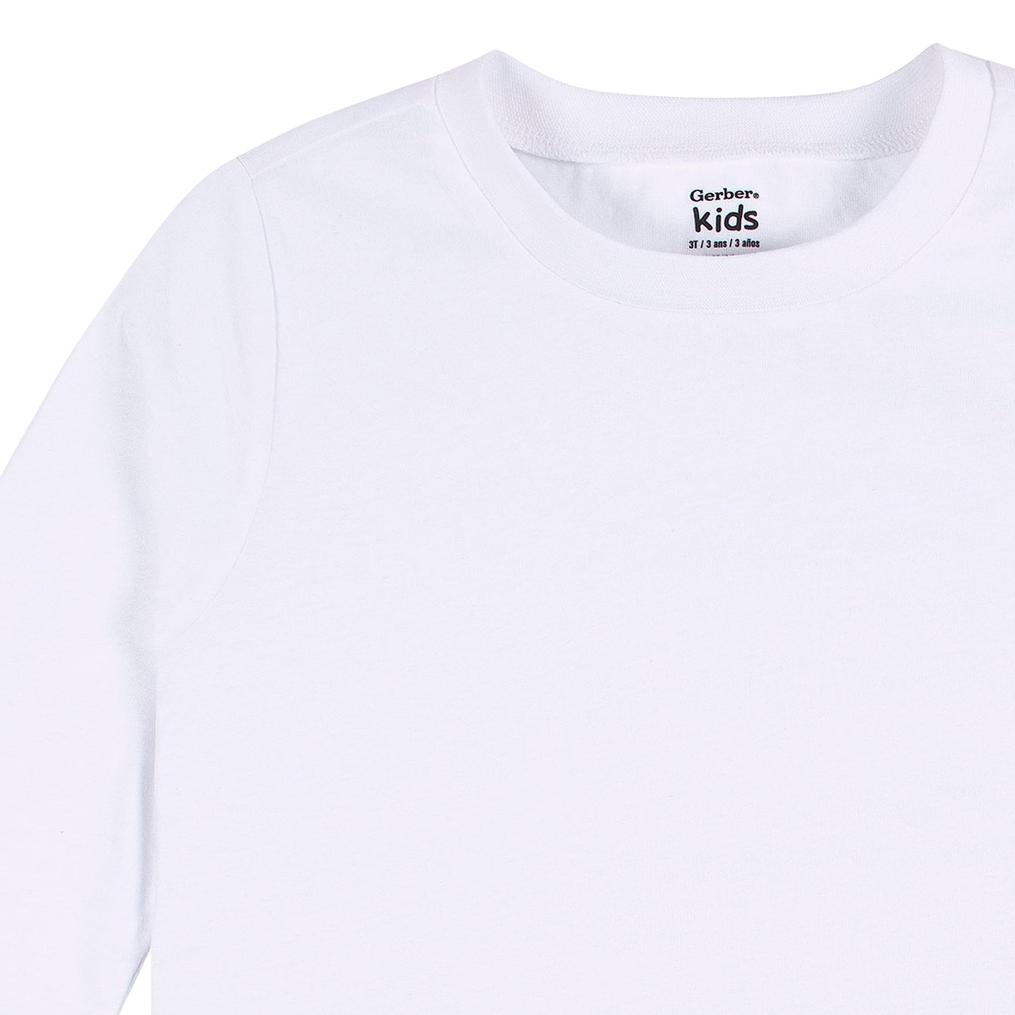 Gerber Baby Toddler 5-Pack Solid Long Sleeve T-Shirts Jersey 160 Gsm, White, 5T