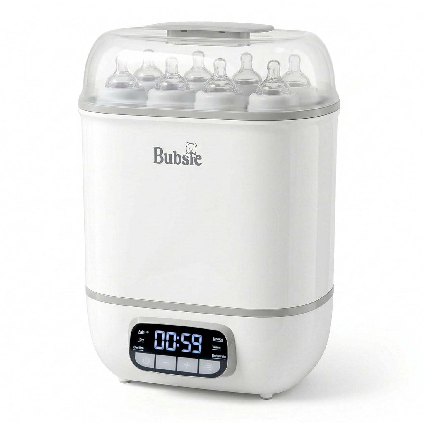 Bubsie 6In1 Baby Bottle Sterilizer Dryer & Warmer With Hepa Filter & Touchscreen Control | Steam Sterilize 8 Sippers & Accesso