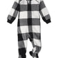 The Children'S Place 1 Piece Family Matching Christmas Holiday Fleece Pajamas Sets, Adult, Big Kid, Toddler, Baby, Blk/Wht Buff,
