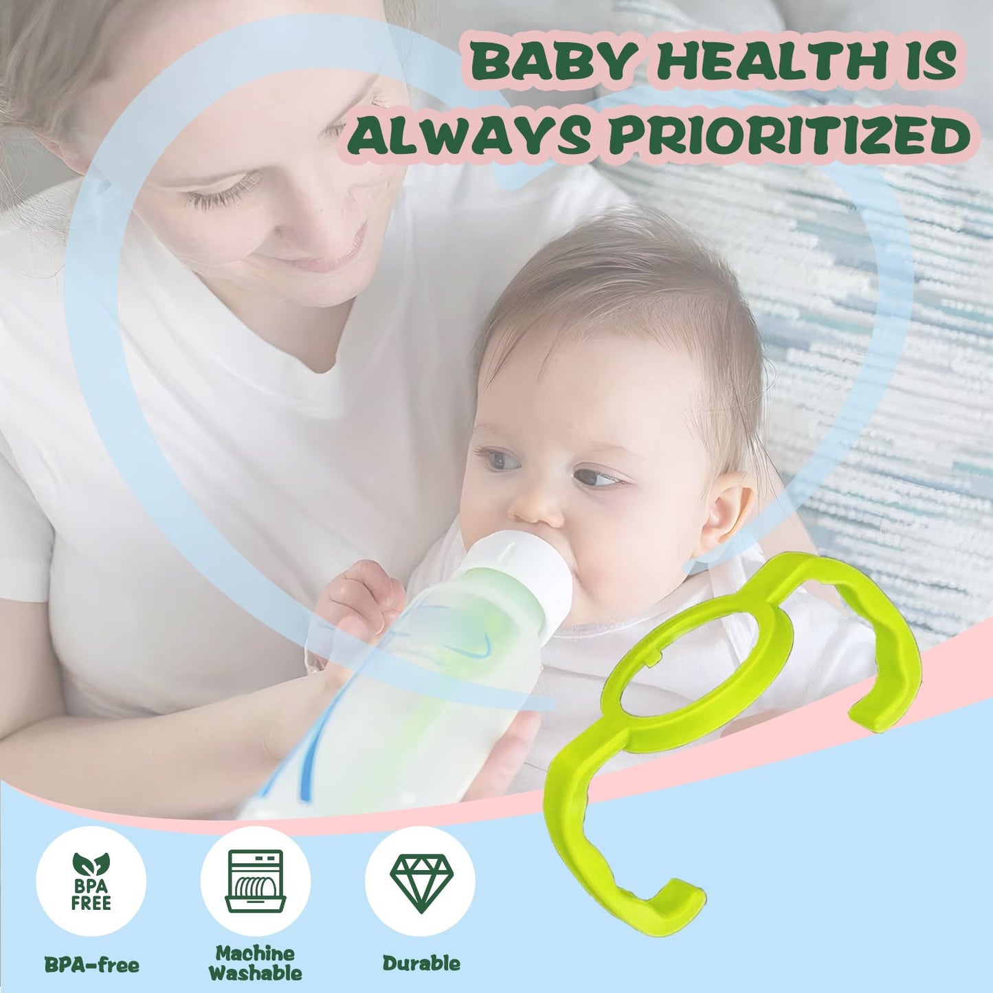 Handles Compatible For Dr Brown Narrow Baby Bottles, Feeding Bottle Holder Accessories, Pack Of 4