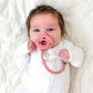 Ryan & Rose Cutie Clip Braiden Pacifier Clip - Braided Silicone (Rose)
