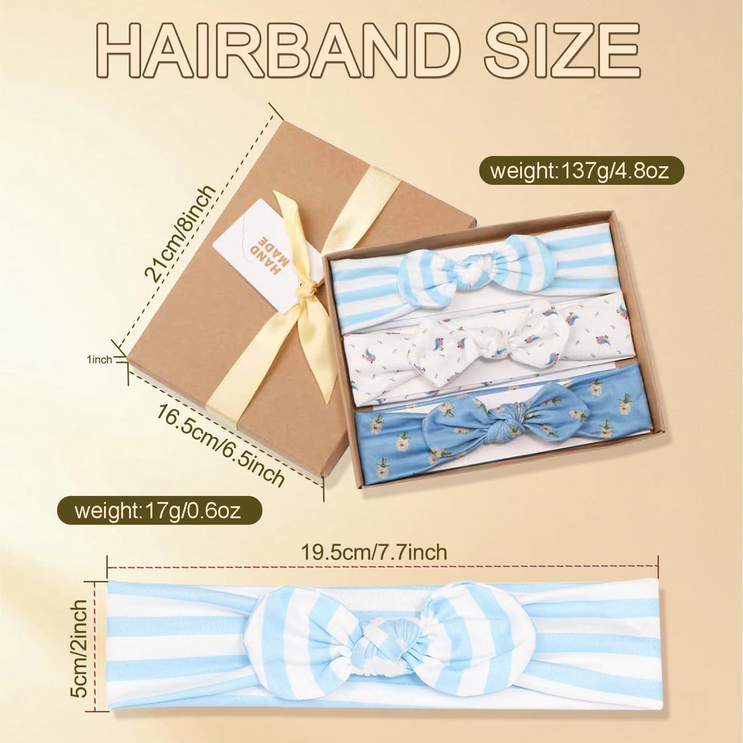 Ickeyou 8/5/11Pcs Baby Newborn Headband Bows Soft Stretchy Nylon Hair Bands For Infants Toddlers And Kids Cute Bow Hair Accessor