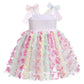 Idopip Baby Girls Colorful Butterfly Tutu Dress Summer Sleeveless Backless Princess Birthday Party Dresses Toddler Little Girl C