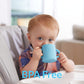 Popyum Silicone Training Cup 2-Pack For Baby And Toddler, Handles, Bpa Free, Self Feeding Training, Tumbler (Sky Blue And Mint G