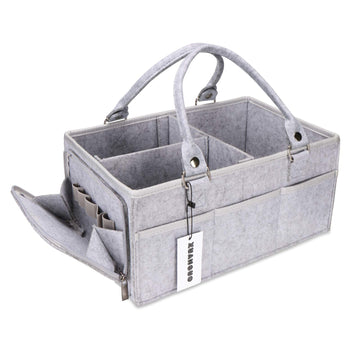 Xuanguo Baby Diaper Caddy Organizer With Handle Gender Neutral Baby Stuff Large Nursery Storage Bin Basket Portable Tote Bag Car