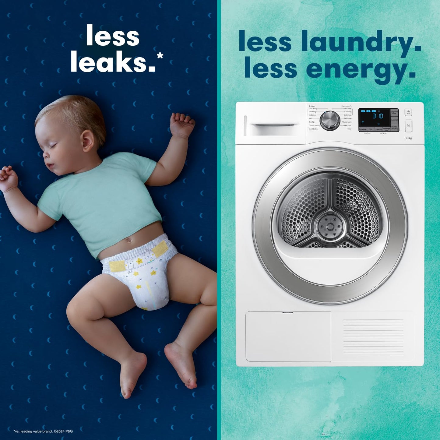 Pampers Baby Diapers - Pure Protection - Size 7, 36 Count, For Up To 100% Leakproof, Premium Plant-Based Skin Protection