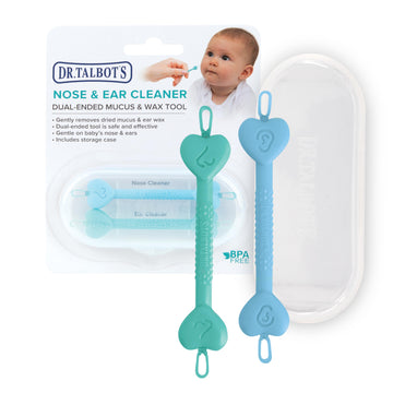 Dr. Talbots Baby Safe Nose And Ear Cleaner Set With Hygienic Travel Case, Gentle Dual-Ended Easy Mucus And Wax Remover Tool, 2 P