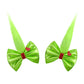 YanJie 4 Christmas Hair Clips for Girls Glitter Green Bows with Heart Christmas Grinch Bow Hair Accessories Furry Hairpin Holida