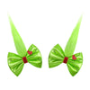 YanJie 4 Christmas Hair Clips for Girls Glitter Green Bows with Heart Christmas Grinch Bow Hair Accessories Furry Hairpin Holida