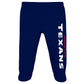 Gerber Nfl Houston Texans 3 Pack Bodysuit Footed Pant And Cap Registry Gift Set, Blue/White Houston Texans, 0-3M