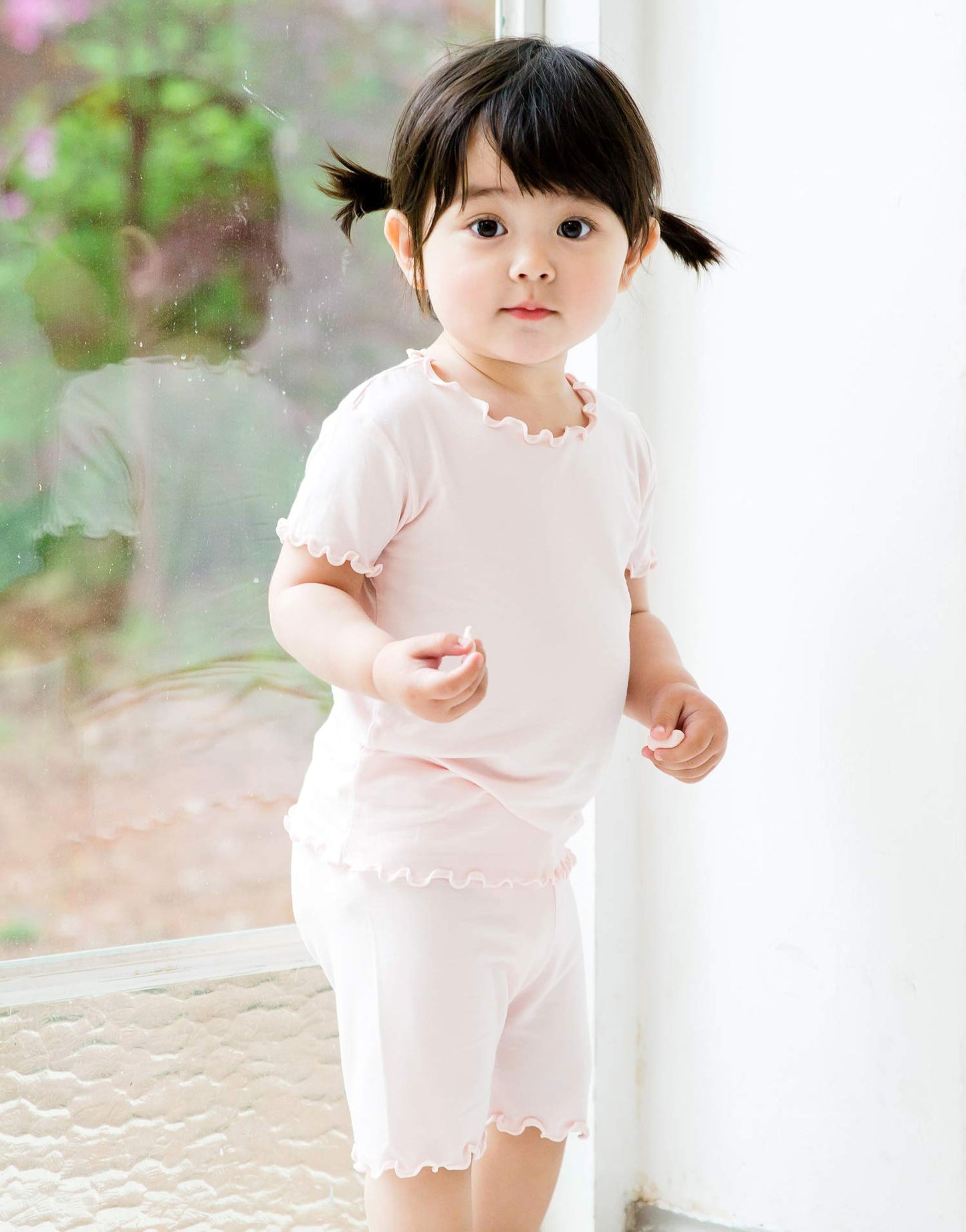 Vaenait Baby Infant Kids Toddler Short Sleeve Sleepwear Pajamas 2Pcs Set Shirring Pink M