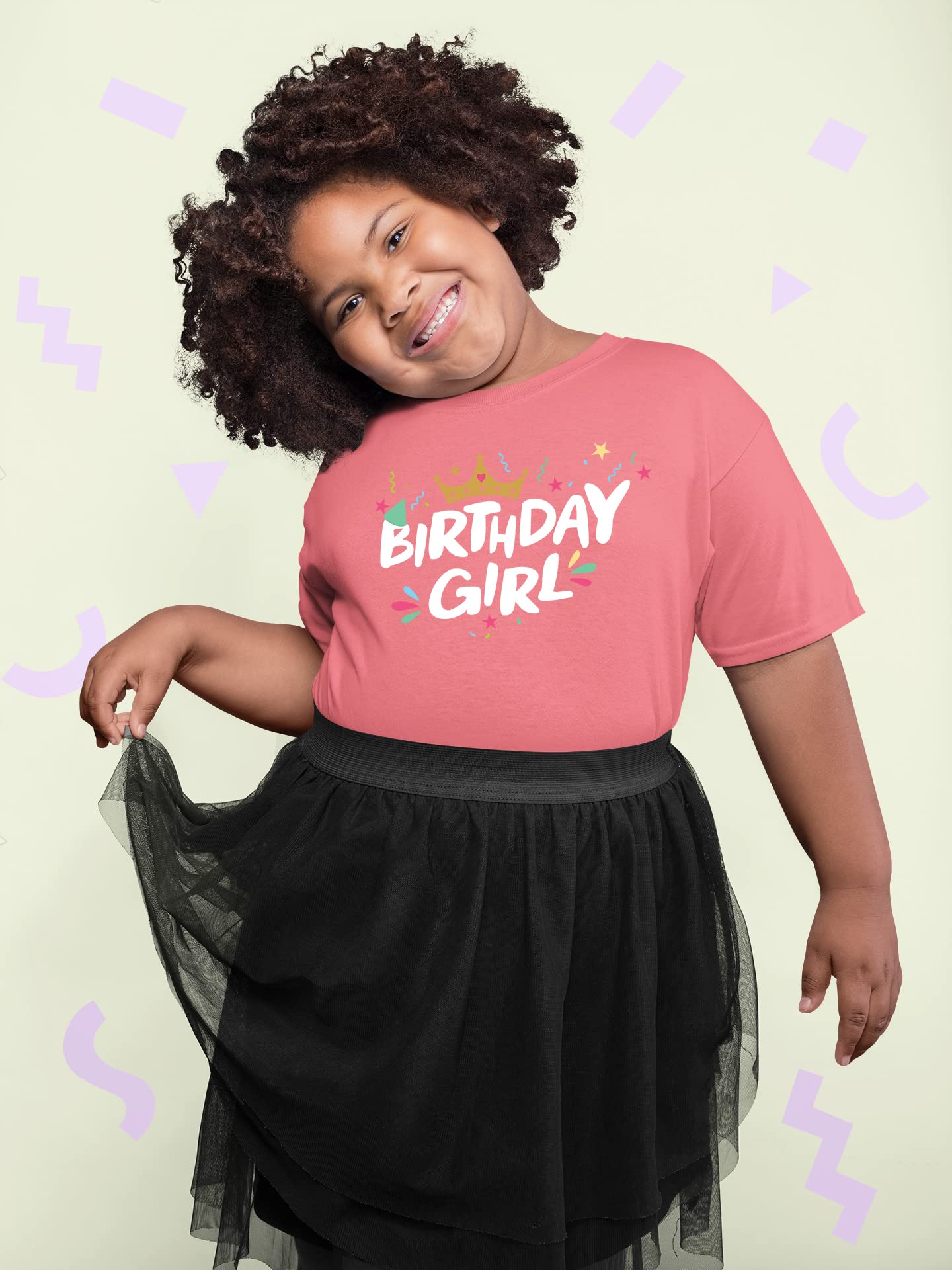 Birthday Girl Shirt Crown 1St First 2Nd Two 3Rd 4Th 5Th Toddler Birthday Outfit (Mauve, 5 Years)