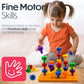 Pegs Board Game Set Jumbo Pack | 48 Pegs + 2 Boards & Storage Bag W/Handle Easy to Carry. for Motor Skills Sorting Counting Colo