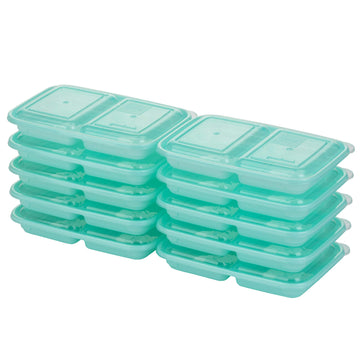 Good Cook Meal Prep, 2 Snack Compartments Bpa Free, Microwavable/Dishwasher/Freezer Safe, Blue