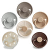 FRIGG SilkySoft Silicone Baby Pacifier 6-Pack Earthy Wonder | Made in Denmark | BPA-Free (0-6 Months)