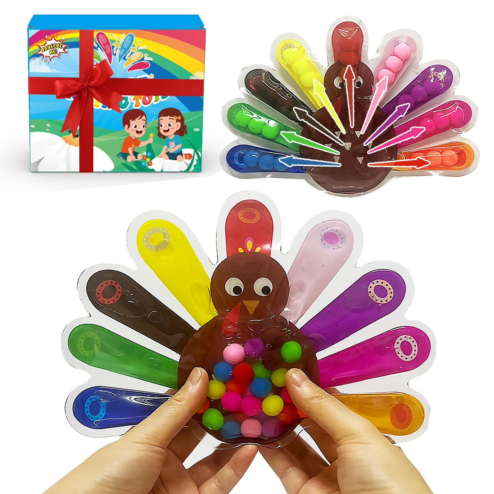 GYsomer Color Sorting Toys, Squeeze Sensory Fidget Toys for Toddlers ...
