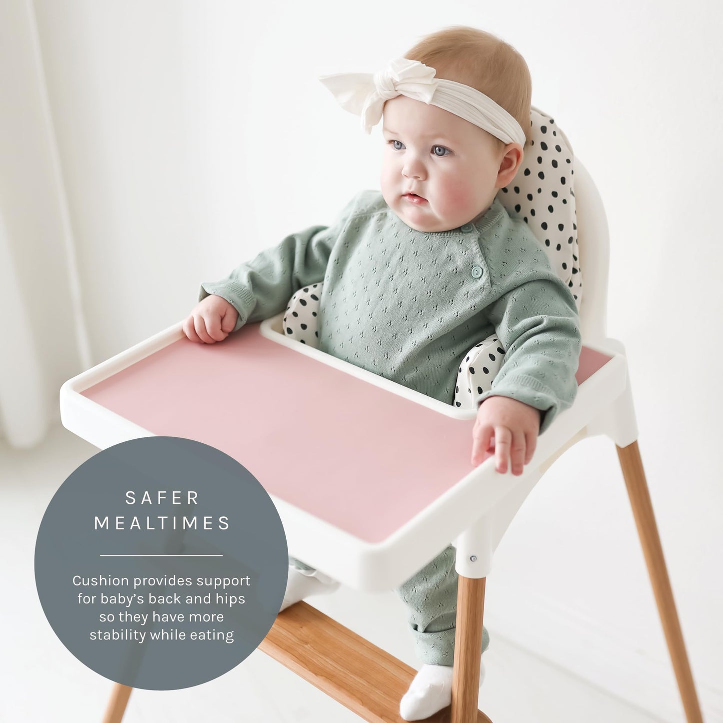 Yeah Baby Goods Wipeable Ikea Antilop Highchair Cushion Cover (Dino Time) - Soft, Waterproof Baby High Chair Cover