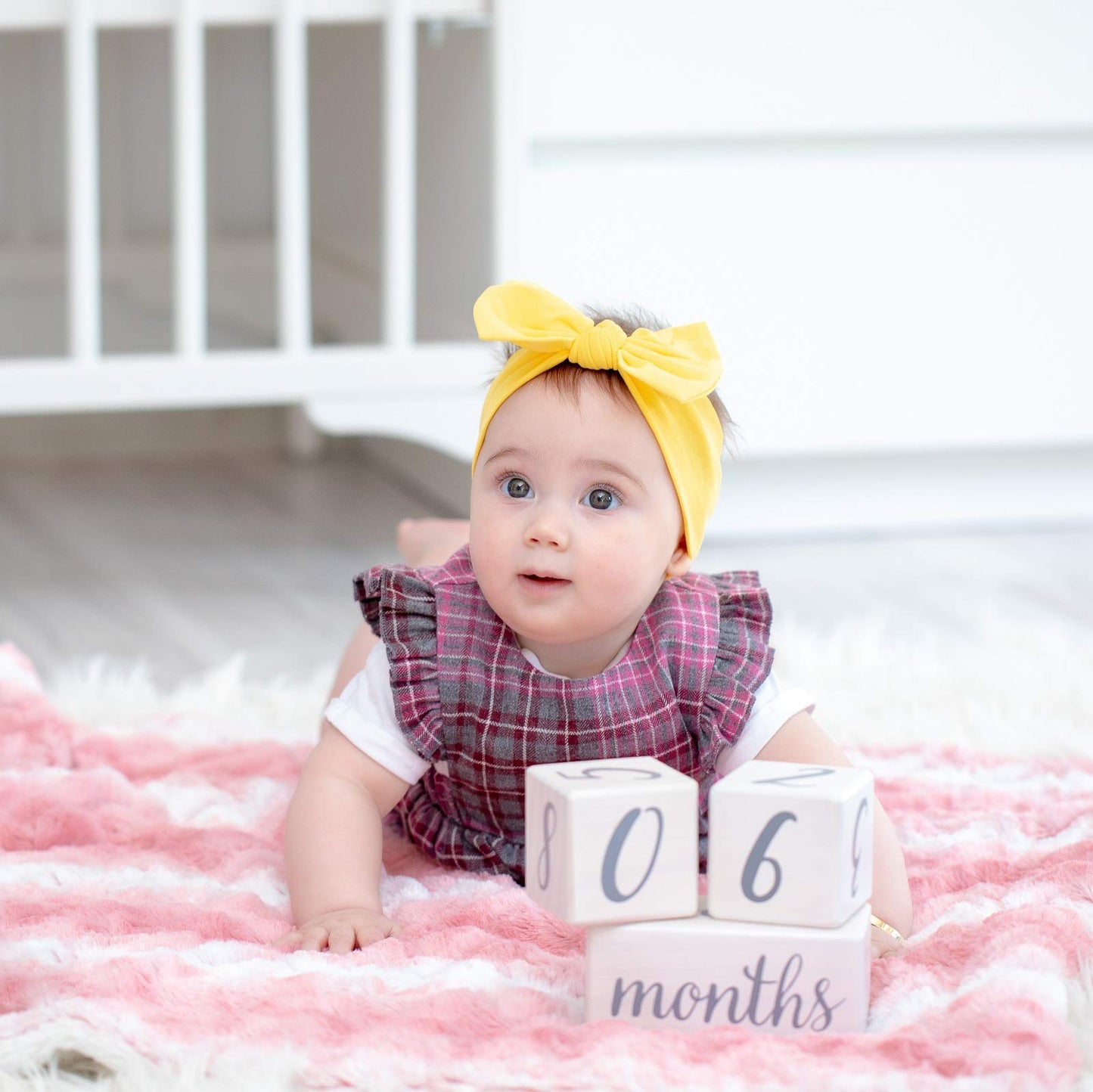 Babygiz Baby Girl Headbands-Infant,Toddler Cotton Handmade Hairbands With Bows Child Hair Accessories (Yellow)