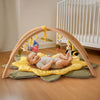 ROBUD Baby Play Mat, Sunflower Shaped Tummy Time Mat with 7 Detachable Toys, Oversize Play Mat for Babies 06 Months with NonSl