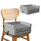 Ajustable Height Booster Seat Cushion for Dining Table with Safety Buckle, 16.1x14.1x7.8 Grey 2-Layer Foam Cushion with Hook & L