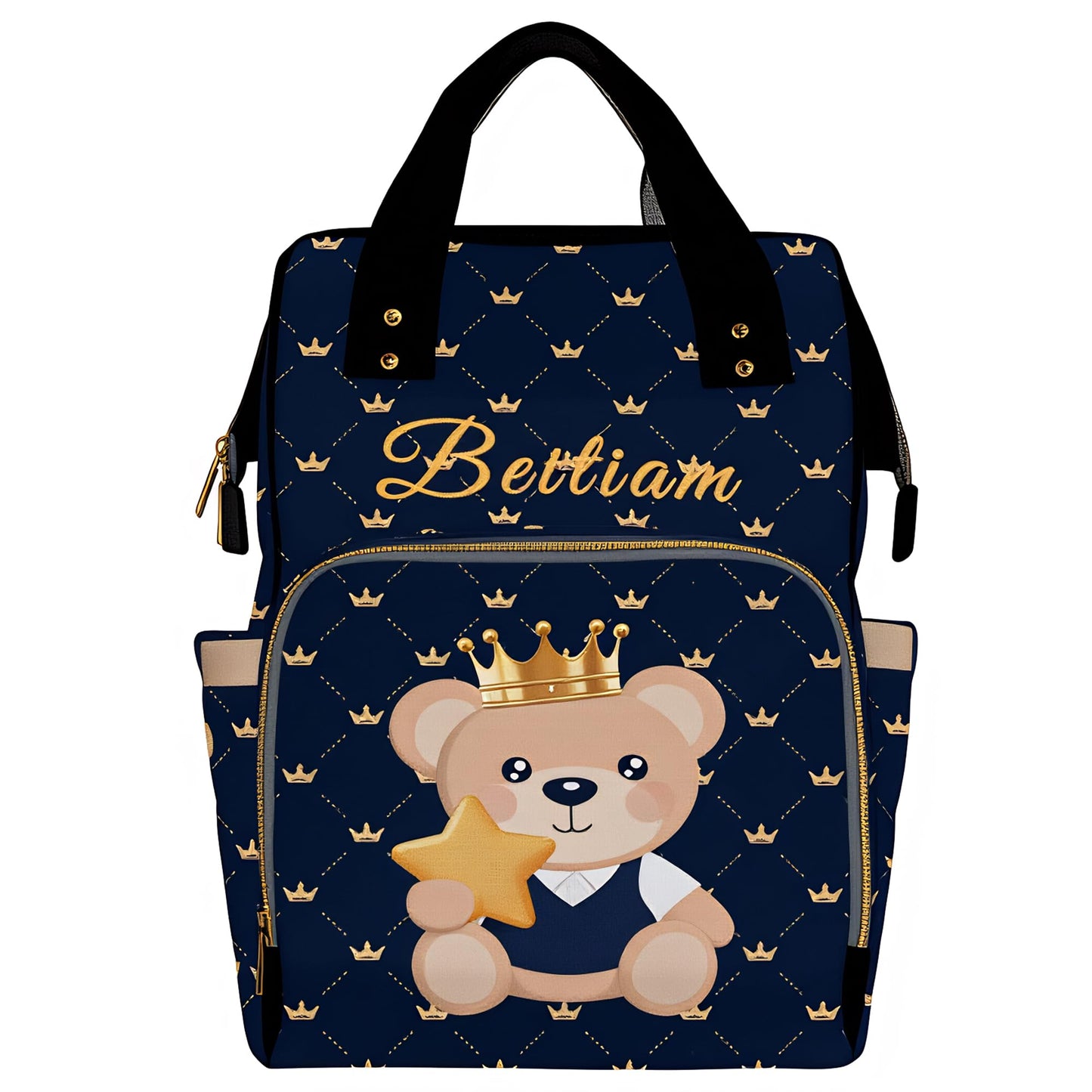 DIYKST Custom Diaper Bag for Boys with Name Customized, Personalized Diaper Backpack for Mom/Women, Large Capacity Diaper Bag fo