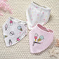 Jn&Lulu 3 Pack Newborn Baby Bibs Bandana Drool Bibs For Drooling Cotton Baby Gifts (Ice Cream)