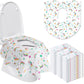 50 Packs Disposable Toilet Seat Covers Extra Large Individually Wrapped for Kids and Adults, Portable Non Slip Waterproof Potty 