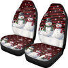 Whosucclay Christmas Snowman Car Front Seat Cover for Women, 2pcs Automotive Seat Cover Seat Protectors Cushion for SUV & Truck,