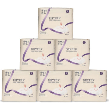 Baby Diapers, DRYPER Disposable Diaper Newborn Size 2 Diapers (9-18 lbs), 3D Leak Guards & Wetness Indicator, Ultra-Soft & Thin,