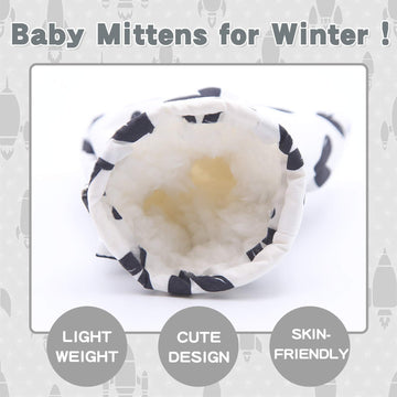 Bavst Toddler Waterproof Mittens Fleece Lined Baby Boys Girls Winter Warm Glove Kids Snow Infant Ski Mitten For 3M-5T (Sweet Hea