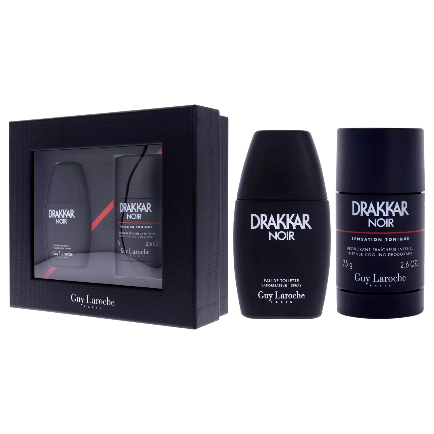 Drakkar Noir By Guy Laroche For Men - 2 Pc Gift Set 1Oz Edt Spray, 2.6Oz Deodorant Stick