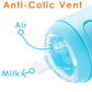 Popyum 5 Oz Blue Anti-Colic Formula Making/Mixing/Dispenser Baby Bottles, 3-Pack With #1 Slow Flow Nipples, 150 Ml, Bpa-Free, Na