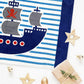 Bangsaur Kids Hooded Beach Bath Towels, 100% Cotton 50'X30' Wrap Blanket, Toddlers Boys 3-12 Years Coverup Towel Pirate Ship