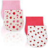 Hahafelt 4 Pcs Strawberry Baby Burp Cloths 100% Cotton Absorbent & Soft Burping Cloth Newborn Towel 2-in-1 Large Size Baby Spit 