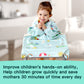Pewingo Weaning Bib & Blw Attaches And Fully Cover To Baby Highchair, Long Sleeves Bib With Waterproof, Comfortable,Machine Wash