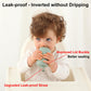 Seposeve 2 Pack Silicone Straw Cups, Leak-Proof Baby Sippy Cup For 6 Months +, Spill Proof Toddler Cup With Straw 12-24 Months,
