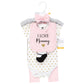 Hudson Baby Unisex Baby Cotton Layette Set, Girl Mommy, 9-12 Months