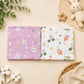 Cloud Nest Muslin Swaddle Blanket, Lilac Bunny & Rocket Theme, Set of 2