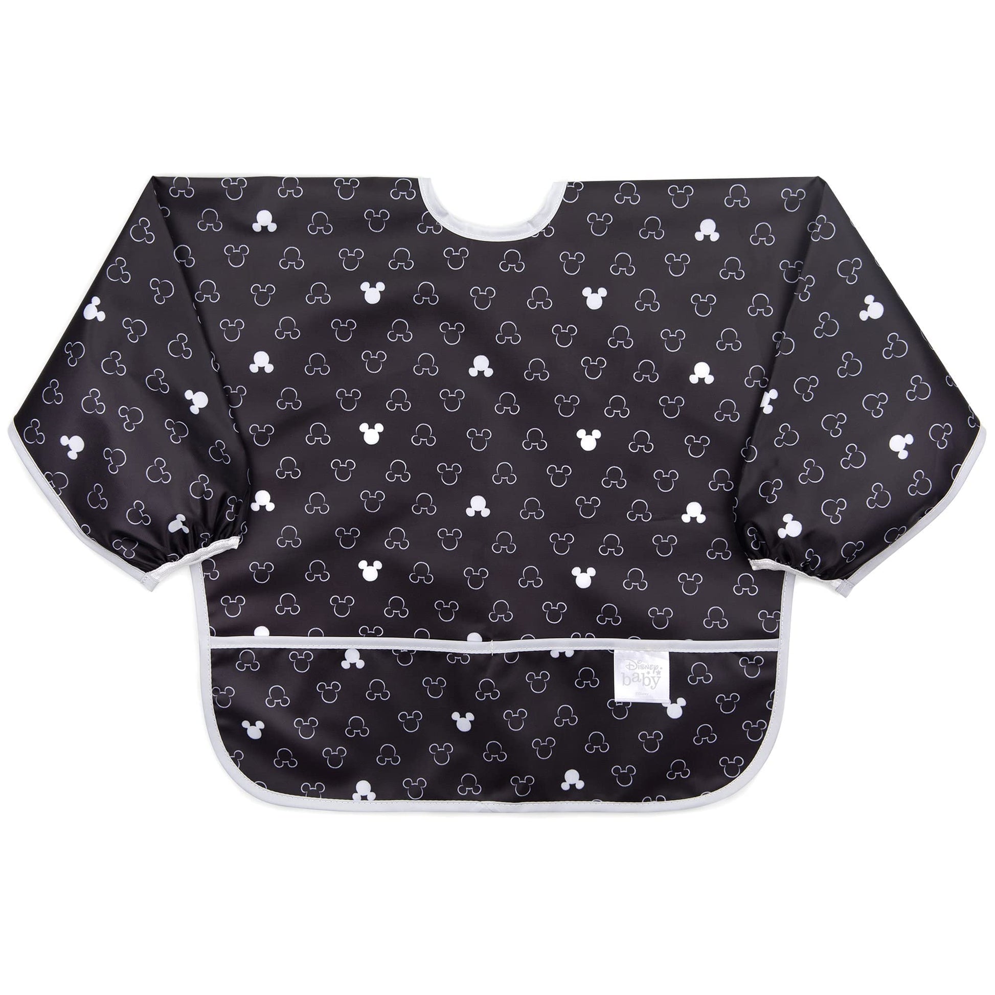 Bumkins Disney Bibs, Baby and Toddler Girls and Boys 6-24 Months, Long Sleeve, Essential Must Have for Eating, Feeding, Mess Sav