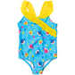 Baby Shark Toddler, Baby-Girls Swimwear Crossover One Piece Bathing Suit, 2T, Blue