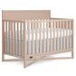 Dream On Me Owen 5-in-1 Convertible Full-Size Baby Crib in Almond Butter, GreenGuard Gold & JPMA, Converts to Toddler, Day, & Fu
