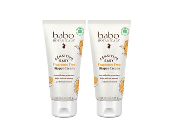 Babo Botanicals Sensitive Baby Fragrance-Free Diaper Cream - 25% Natural Zinc Oxide - Calendula, Shea & Cocoa Butter - Ewg Verif