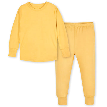 Gerber Unisex Baby Toddler Buttery-Soft 2-Piece Snug Fit With Viscose Made Eucalyptus Pajama Set, Honey, 5T Us