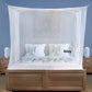 Iblay 10X6.5 Ft White Mosquito Netting For Double Bed Polyester Material  Machardani Net 3 People Bed