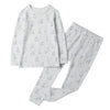 Owlivia 100% Organic Cotton Baby Long Sleeve Pajama Sets, Toddler Boy Girl 2-Piece Sleepwear(7 Years, Grey Rabbit)